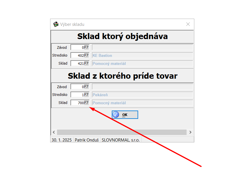 Výber skladu - chémia